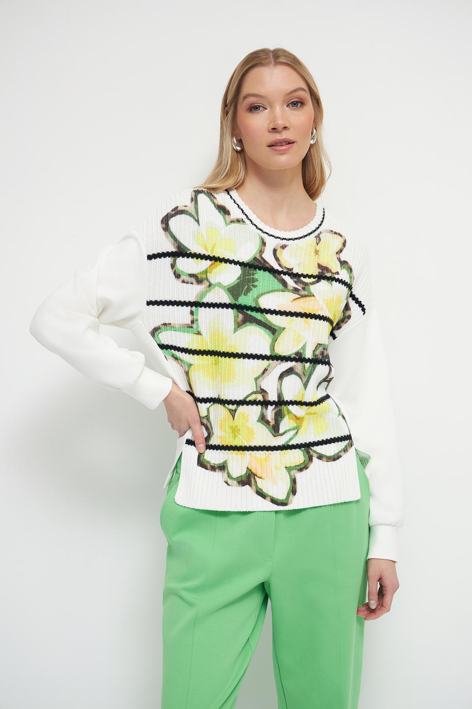 Пуловер Marc Cain с цветочным принтом