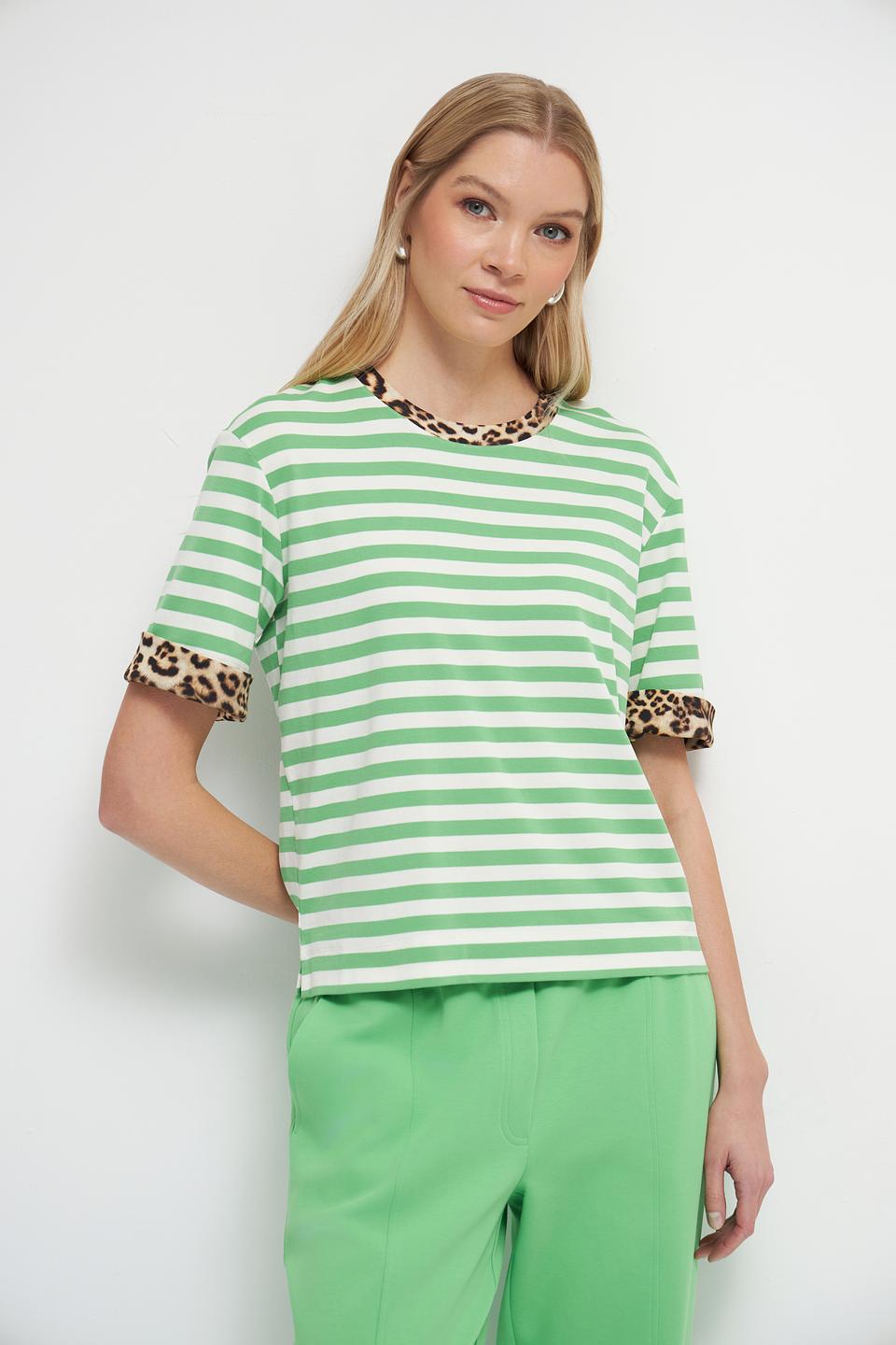 Футболка Marc Cain полоска, зелёный