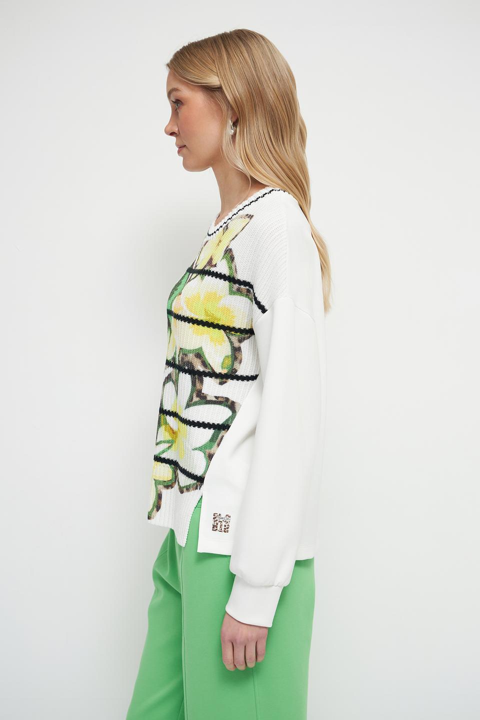 Пуловер Marc Cain с цветочным принтом