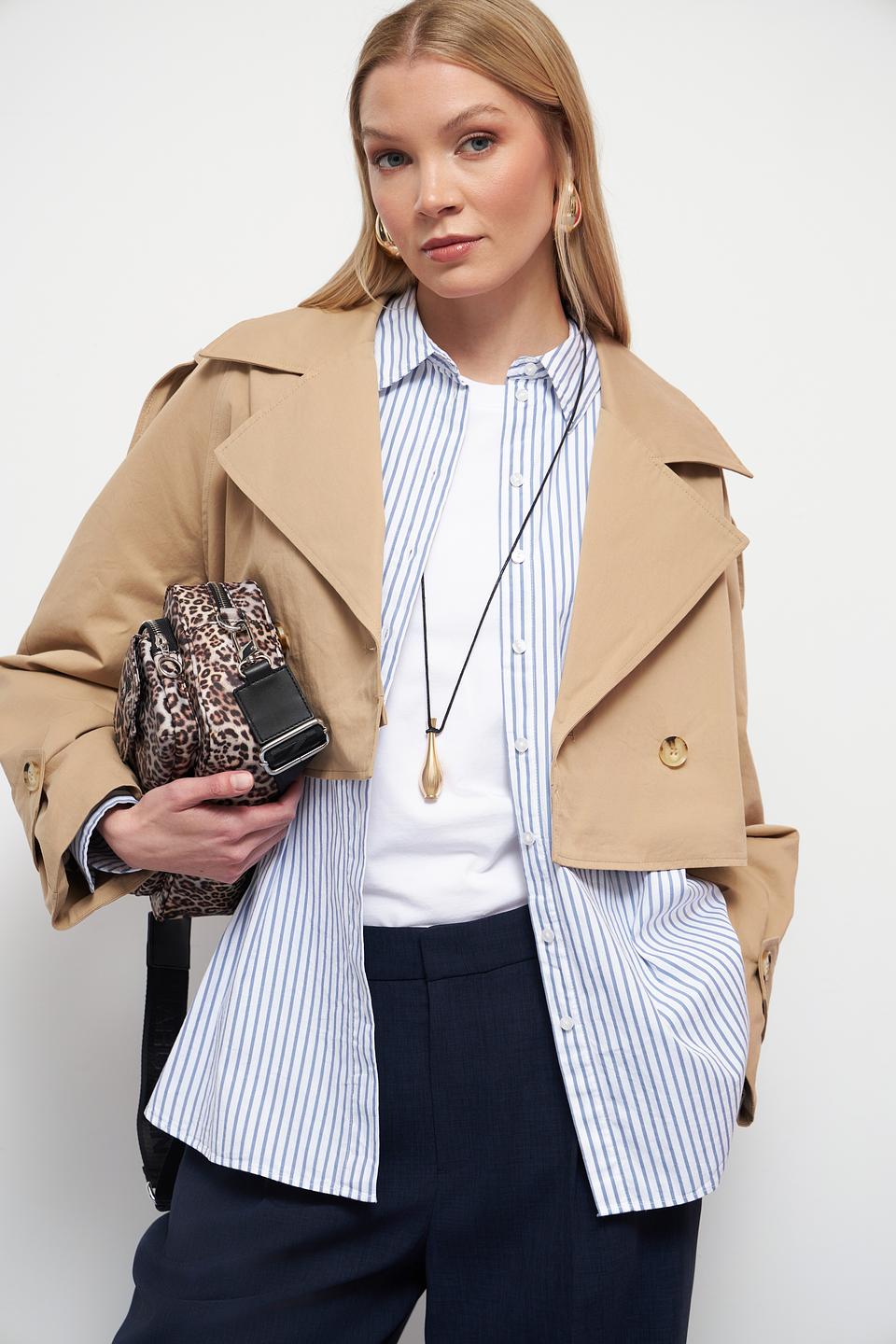 Плащ Oui бежевый