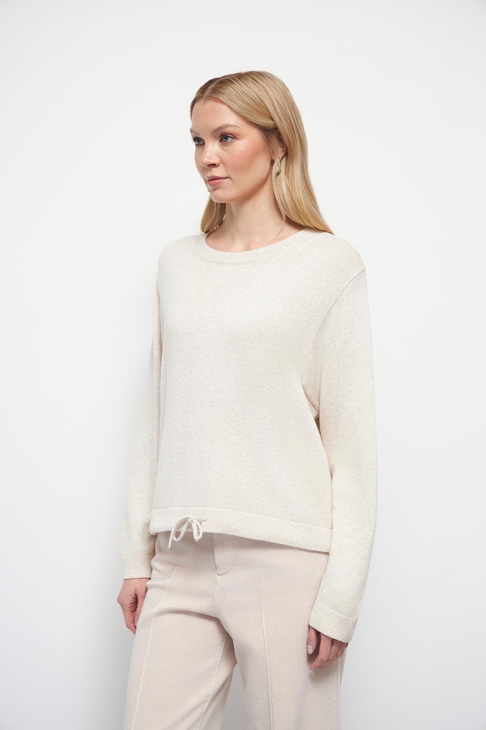 Пуловер Oui бежевый
