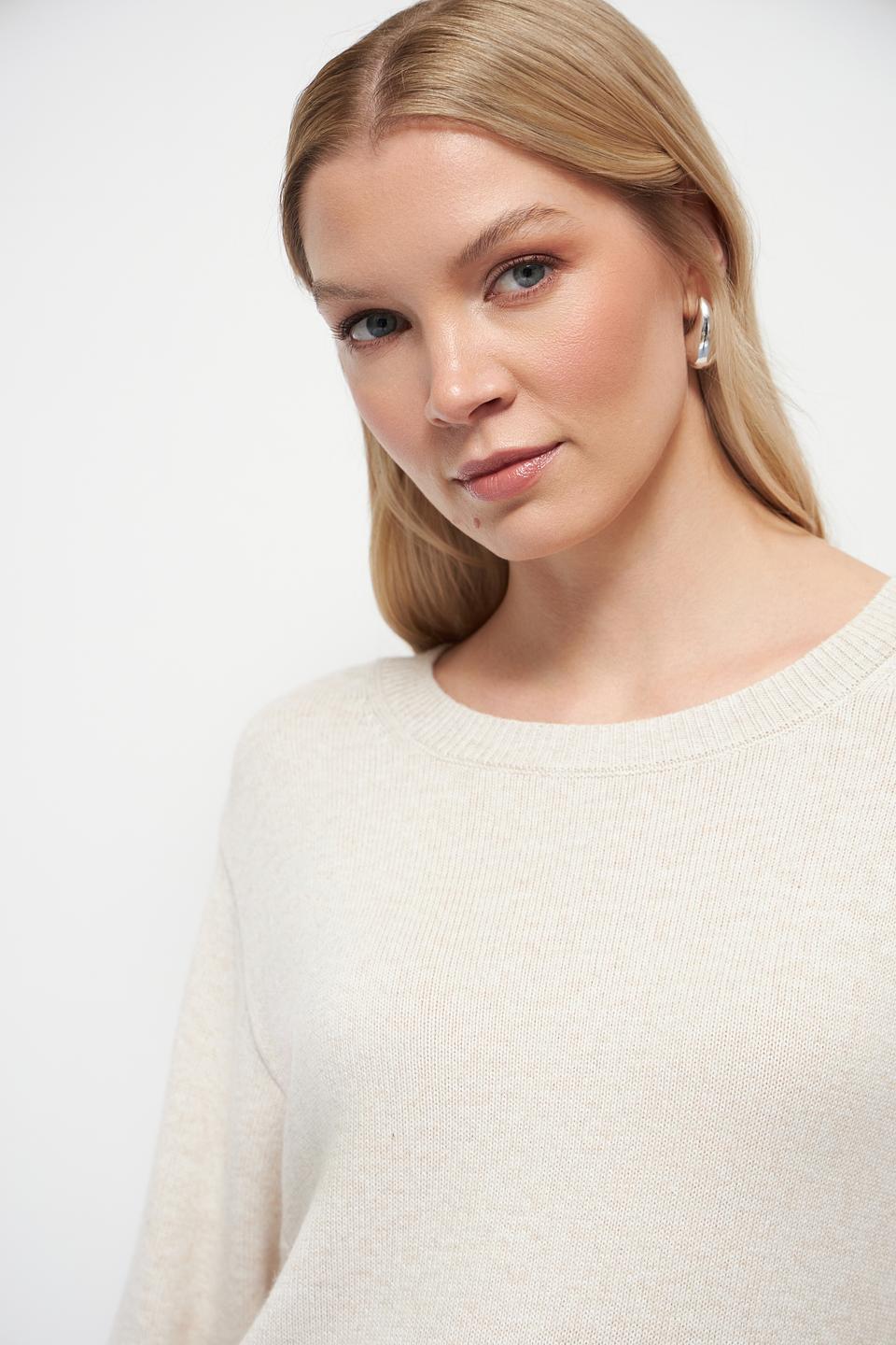 Пуловер Oui бежевый