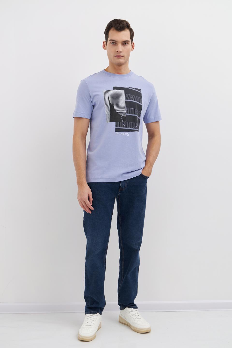 Футболка Tom Tailor с принтом лавандовый