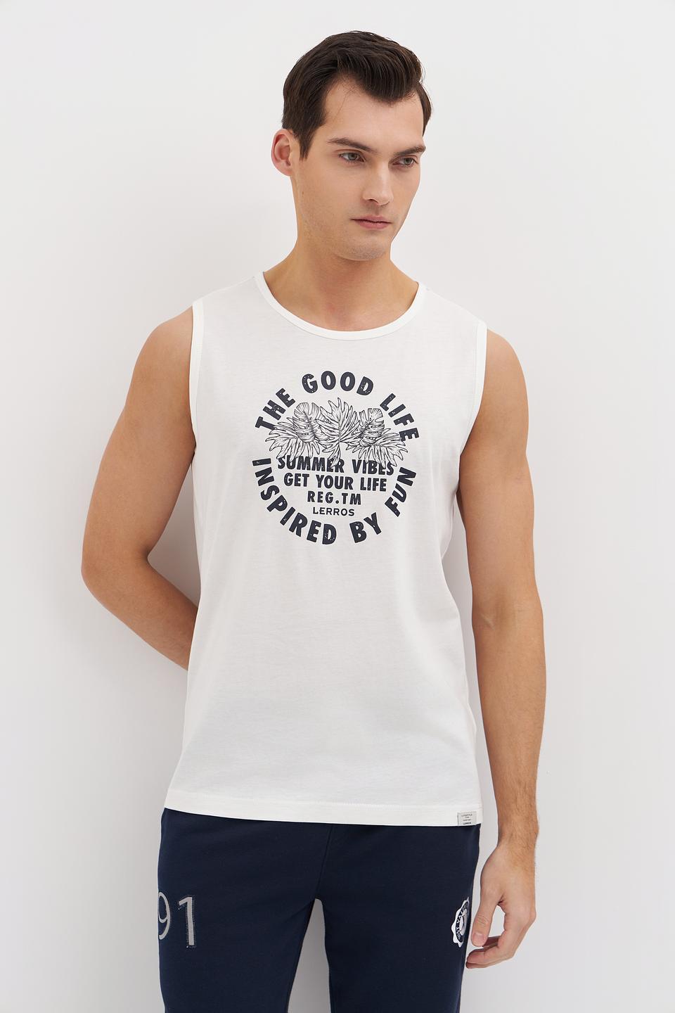 Майка Lerros с принтом белая