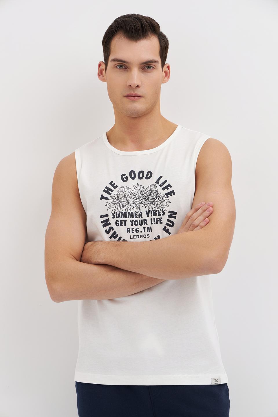 Майка Lerros с принтом белая