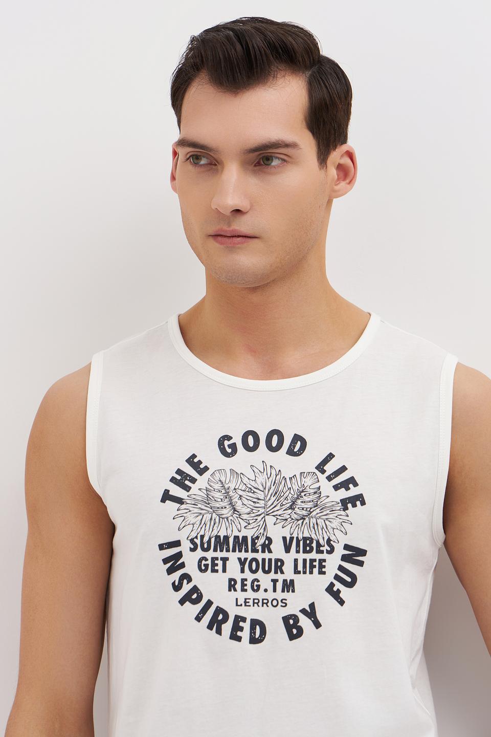 Майка Lerros с принтом белая