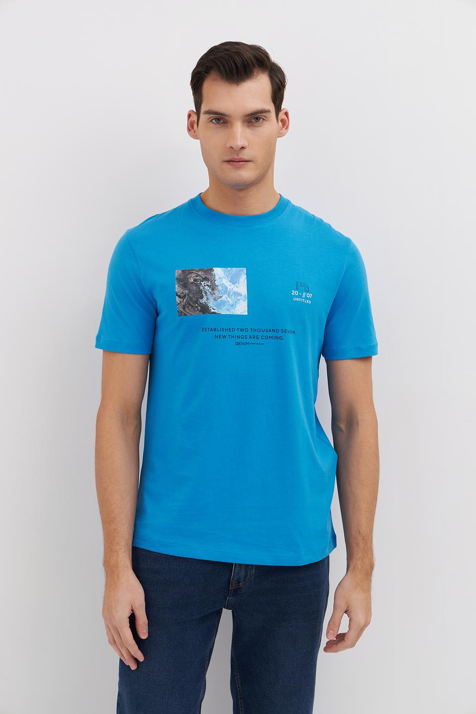 Футболка Tom Tailor denim голубая