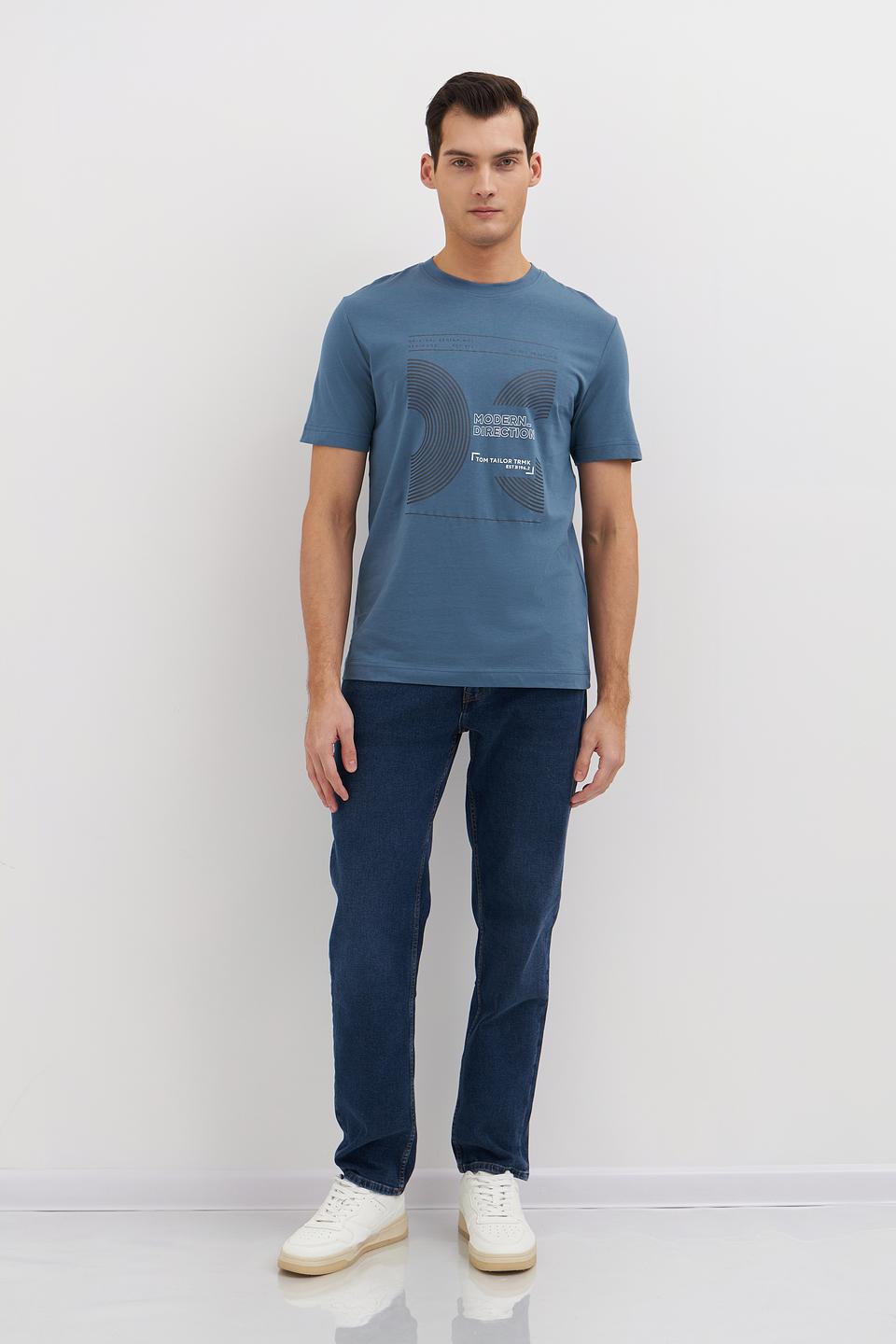 Футболка Tom Tailor graphic голубая