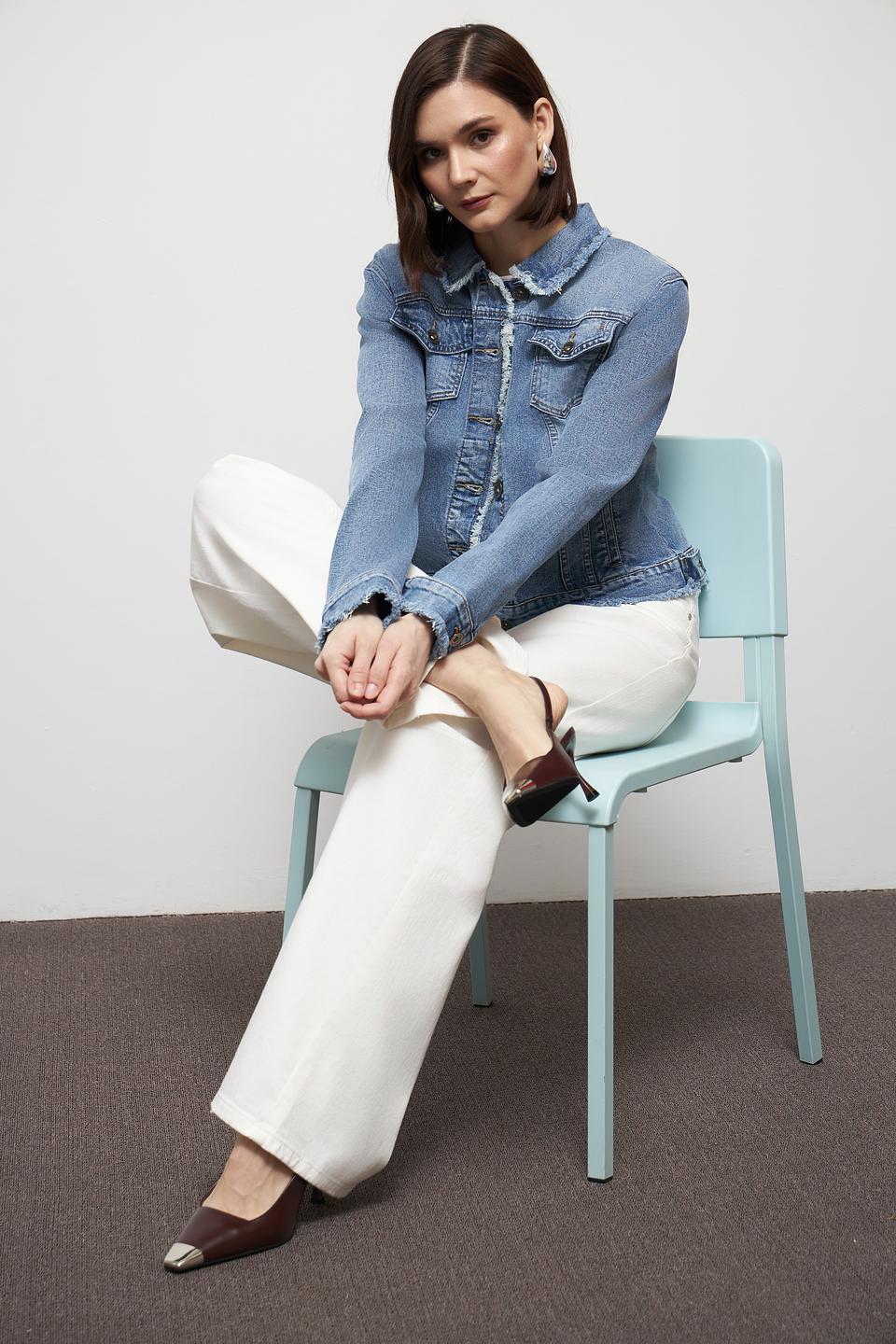 Жакет Frieda and Freddies джинсовый с бахромой