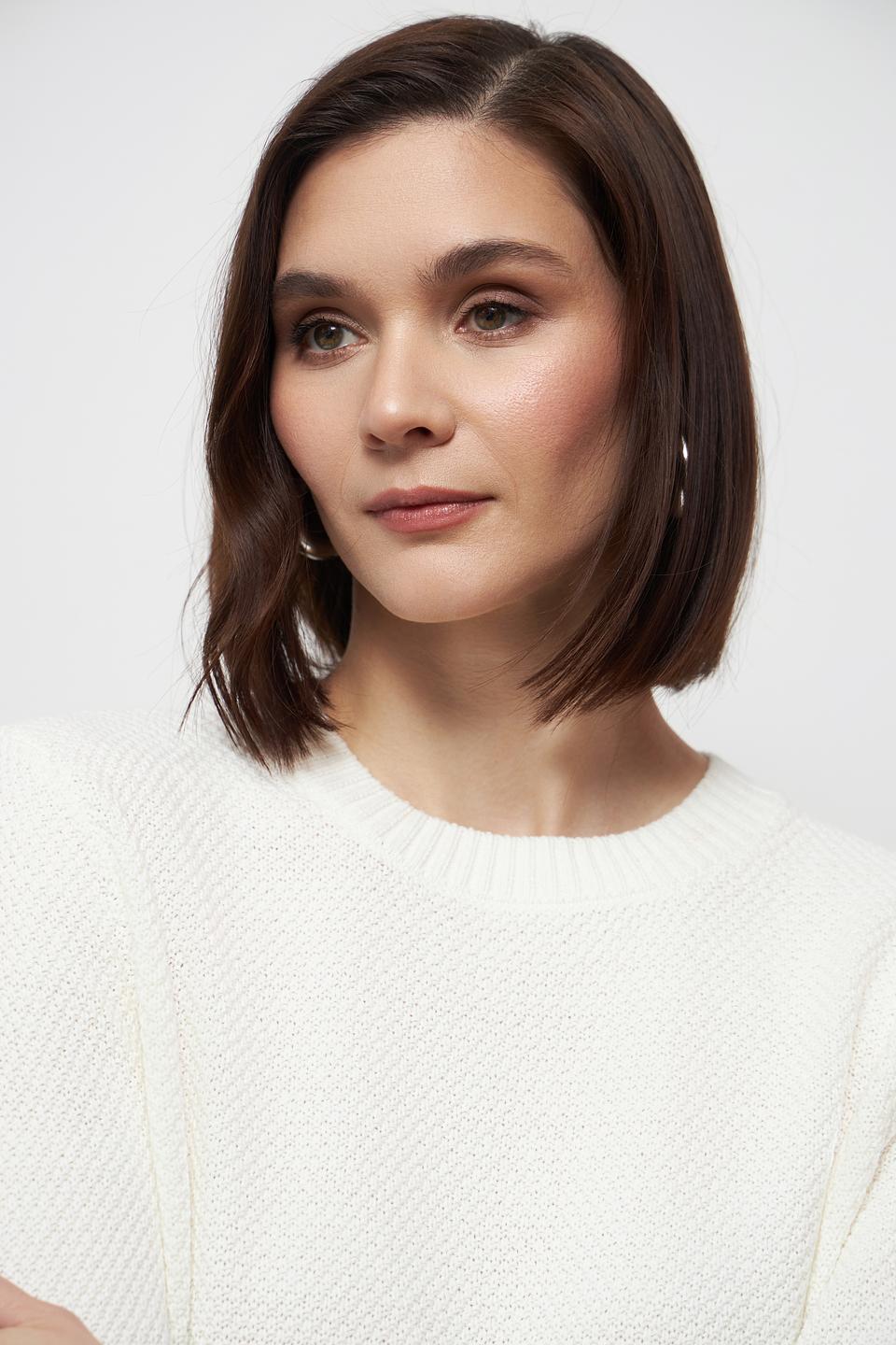 Пуловер Gerry Weber белый с текстурой