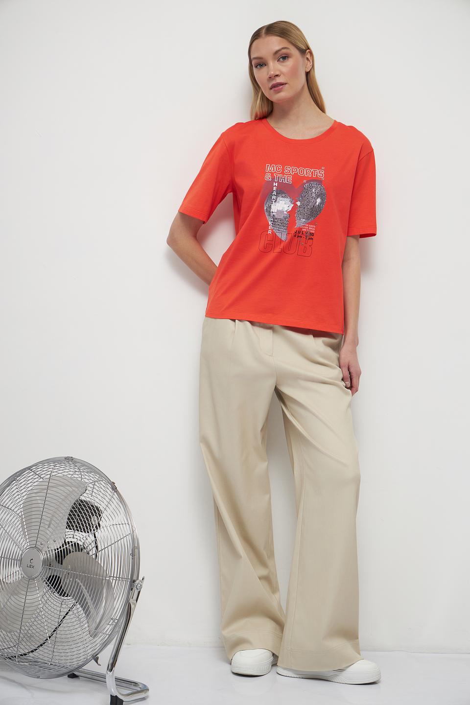 Футболка Marc Cain Sports оранжевая