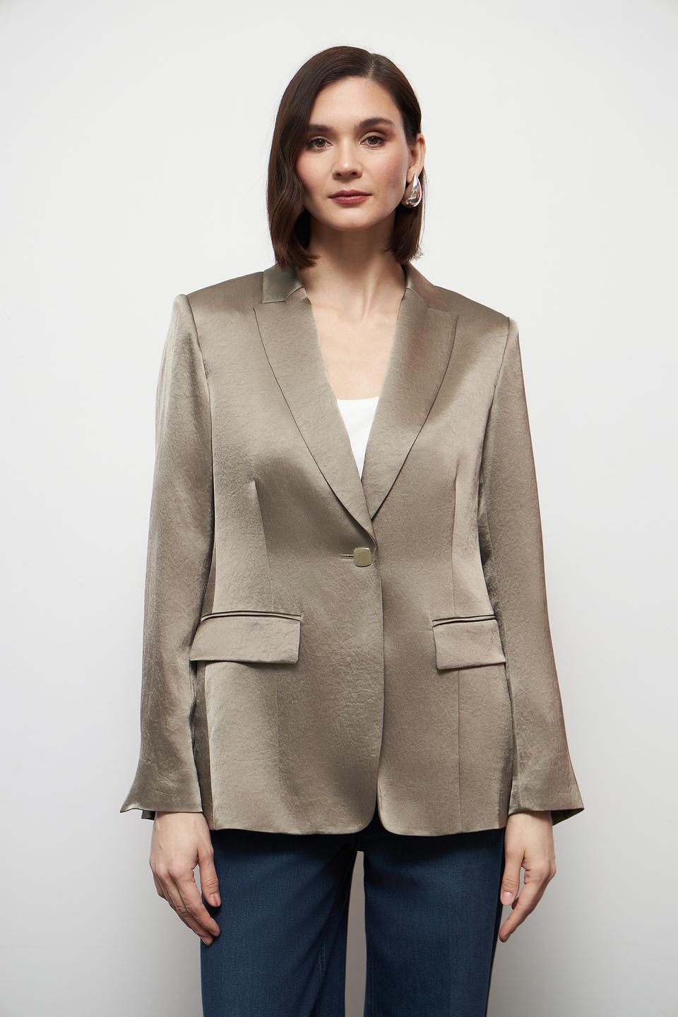 Жакет Marc Cain атласный бежевый