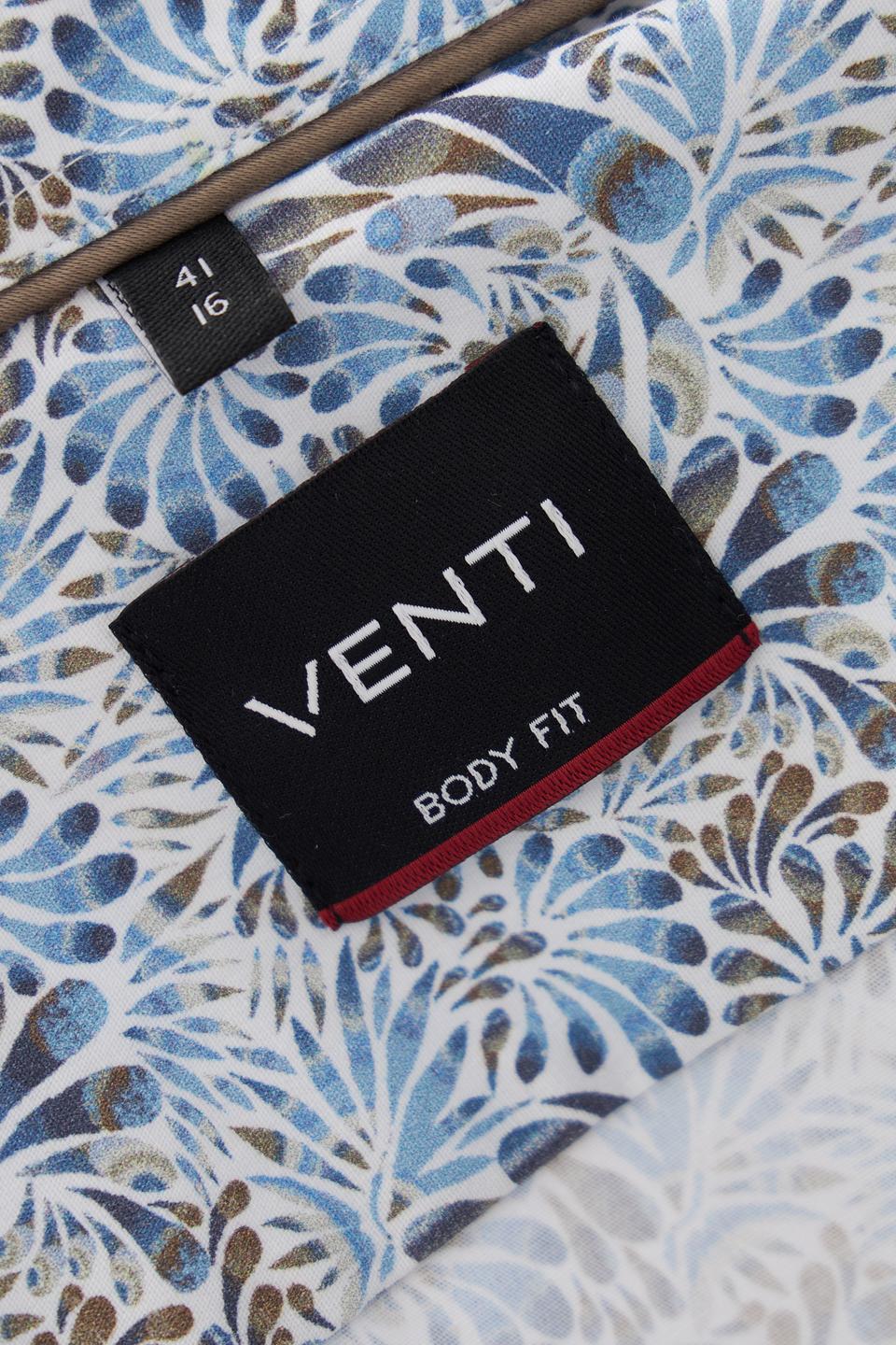 Рубашка Venti с принтом голубой