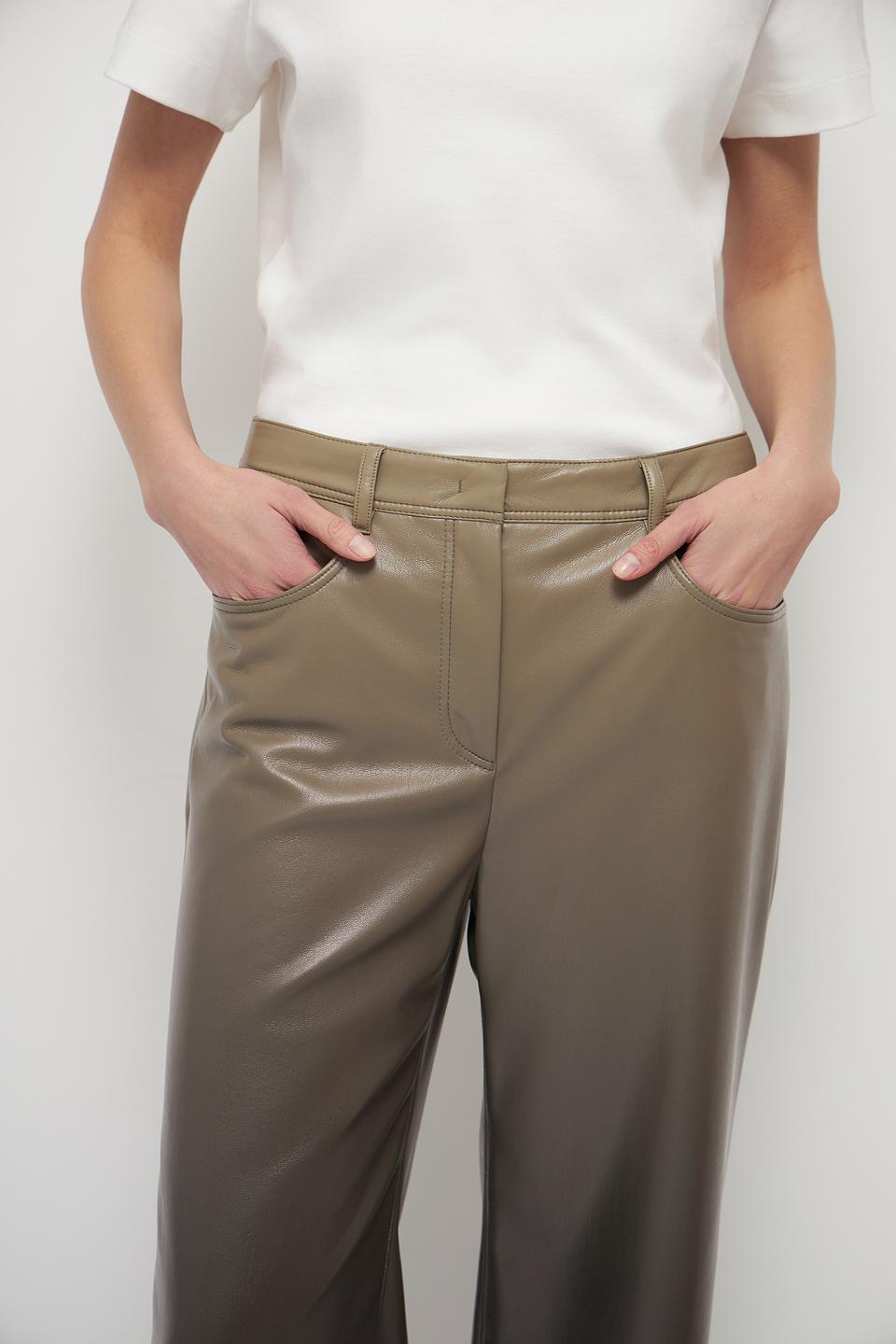 Брюки кожа Marc Cain хаки