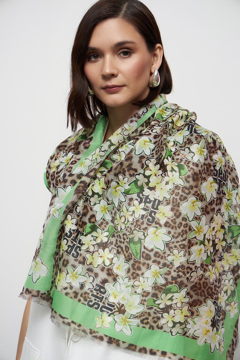 Шарф Marc Cain с леопардовым принтом