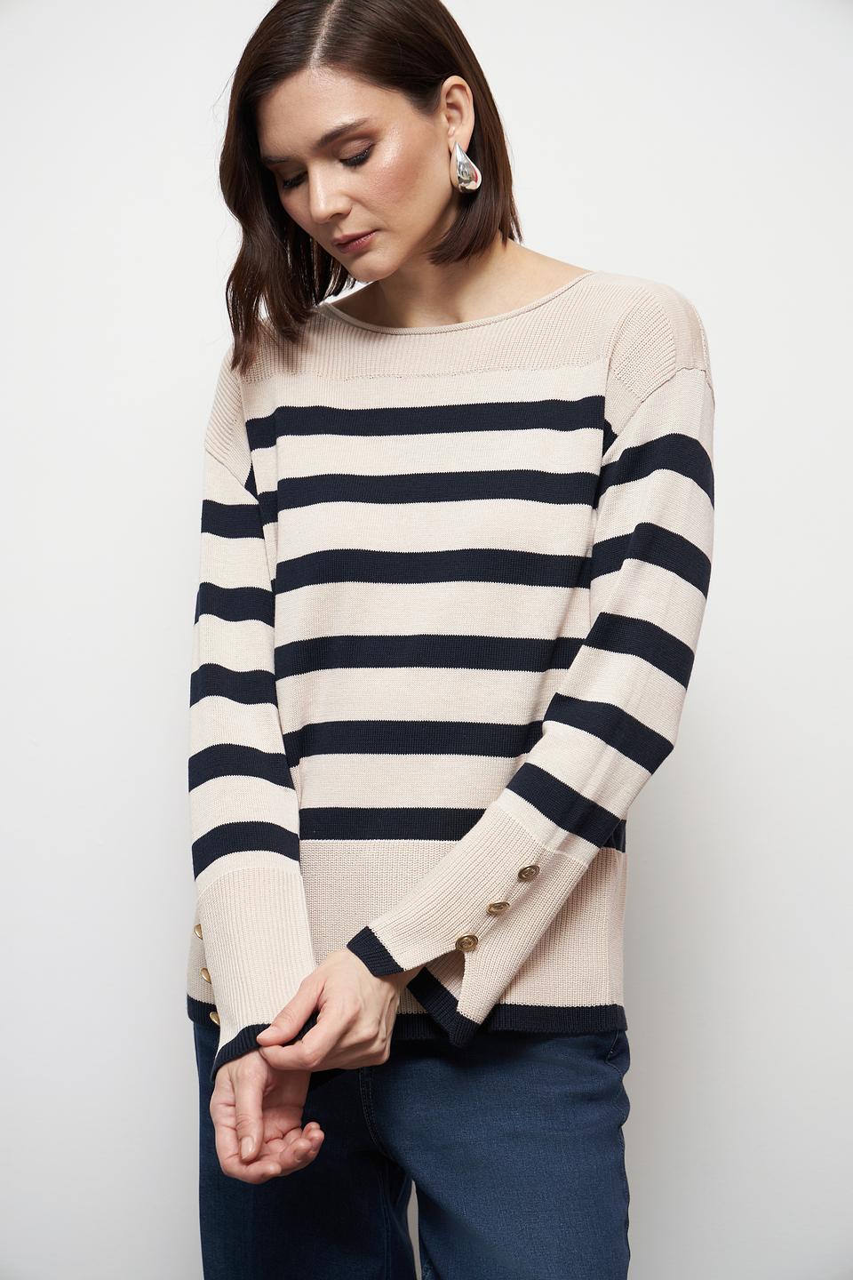 Пуловер Betty Barclay в полоску бежевый