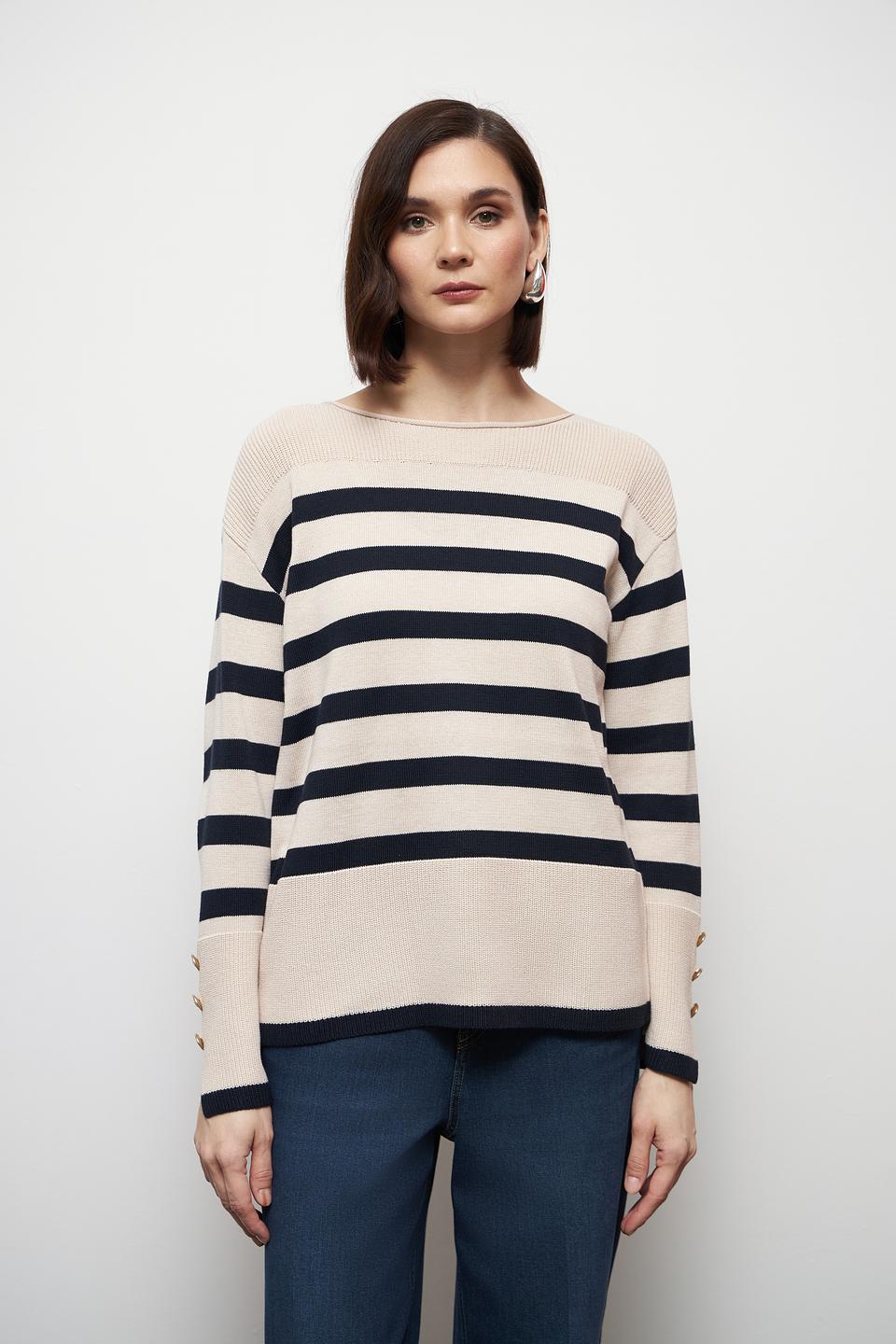 Пуловер Betty Barclay в полоску бежевый