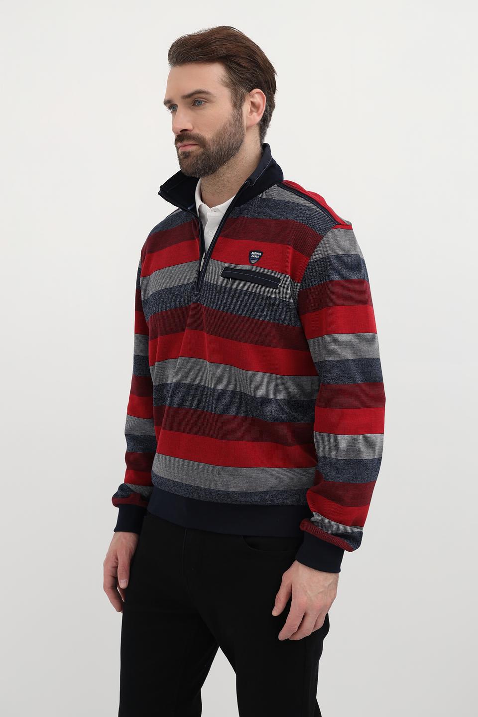 Джемпер Monte Carlo в полоску красный