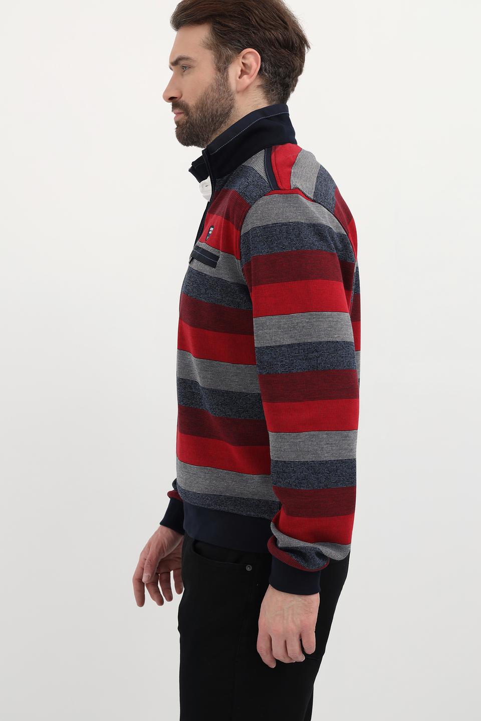 Джемпер Monte Carlo в полоску красный