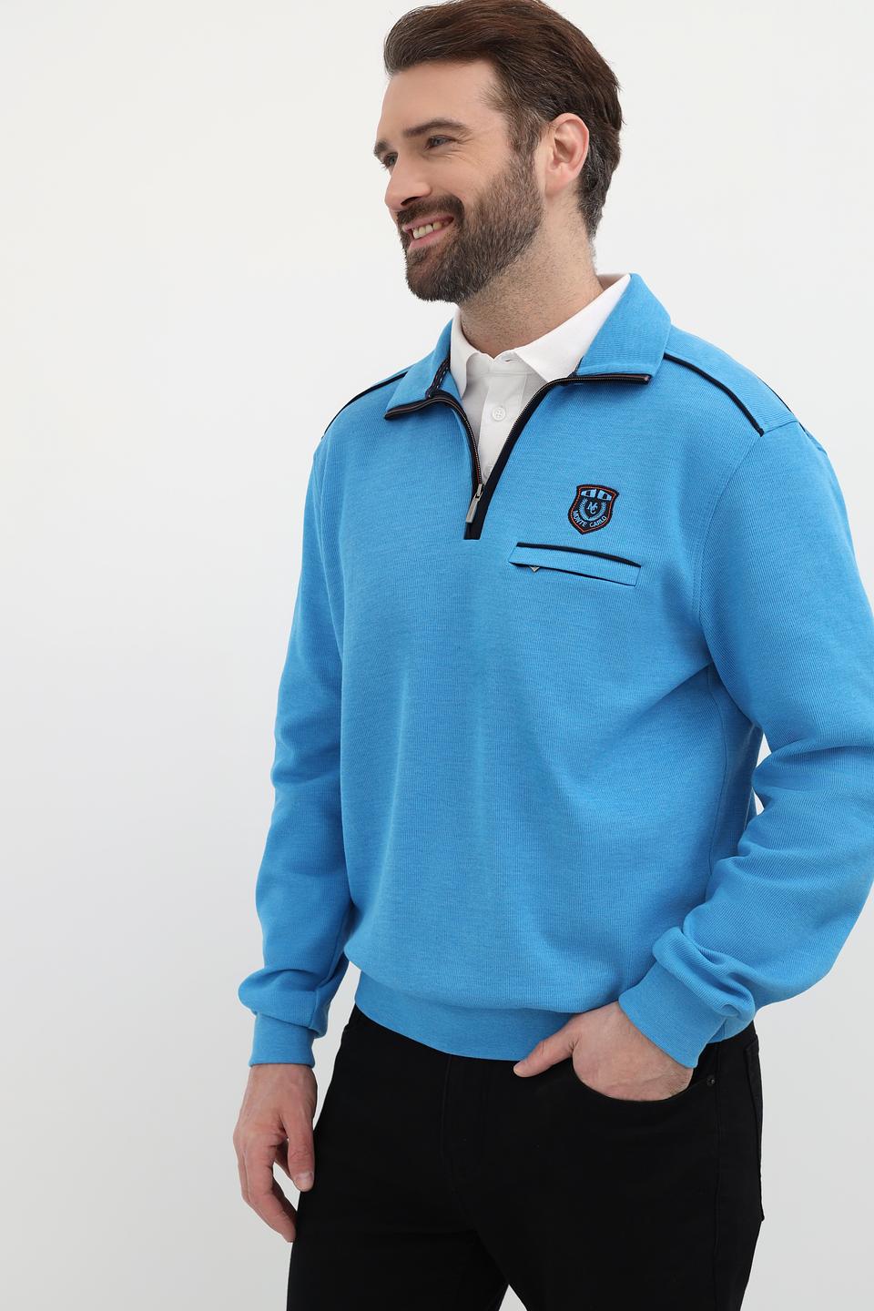 Джемпер Monte Carlo голубой с молнией