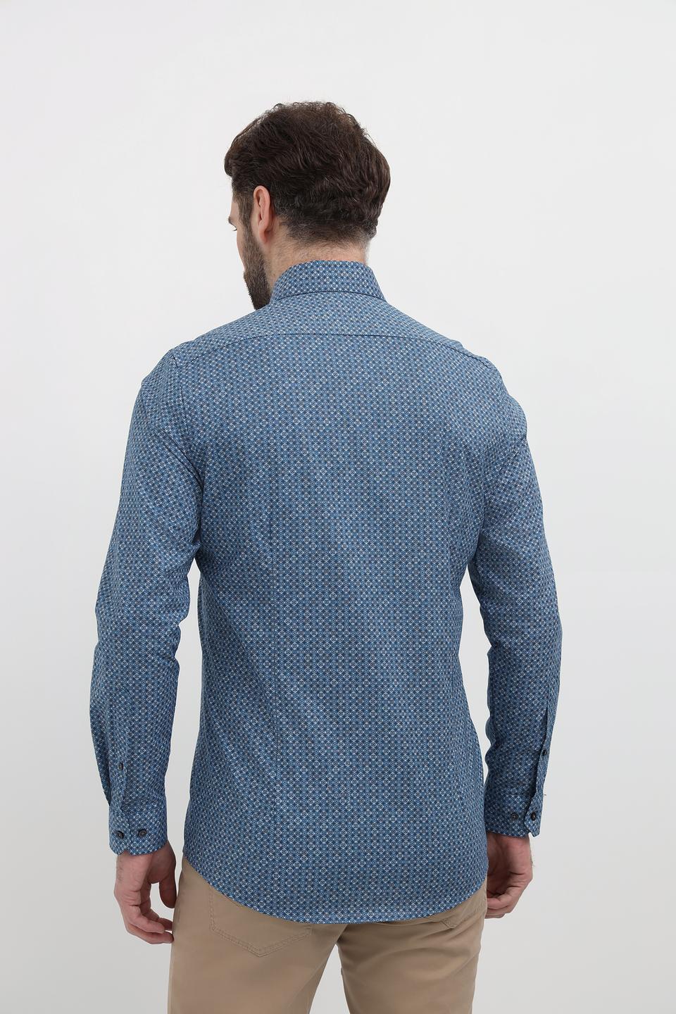 Рубашка Venti с принтом синий