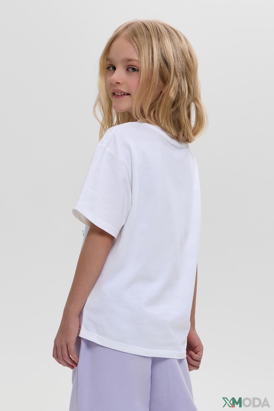 Белая футболка Choupette для девочки с принтом