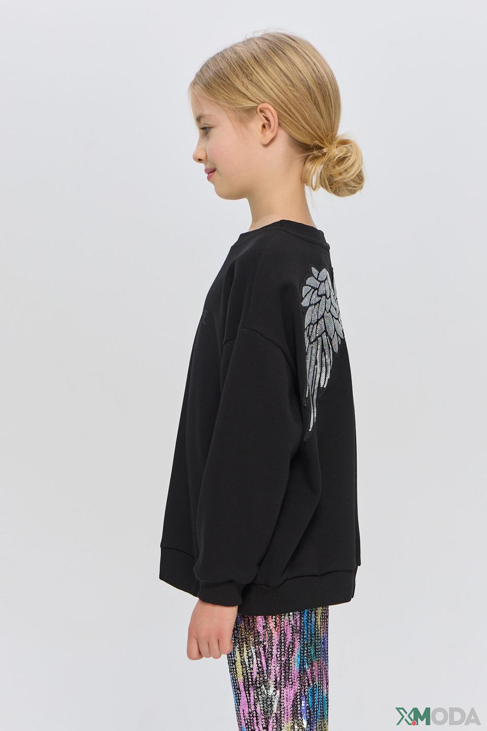 Джемпер Choupette детский чёрный с крыльями