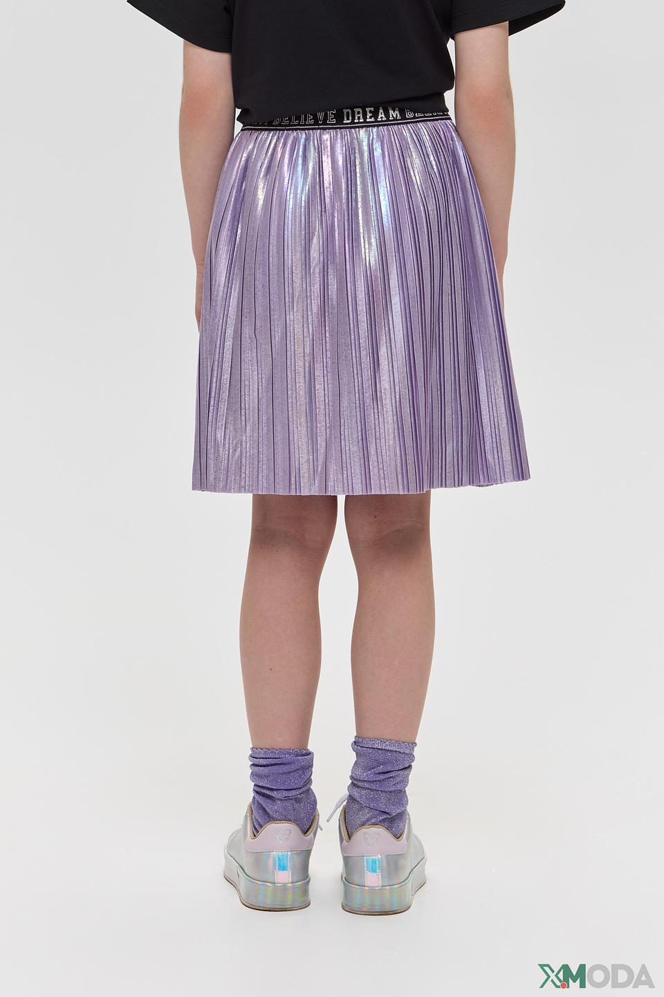 Юбка плиссе Choupette для девочки сиреневая