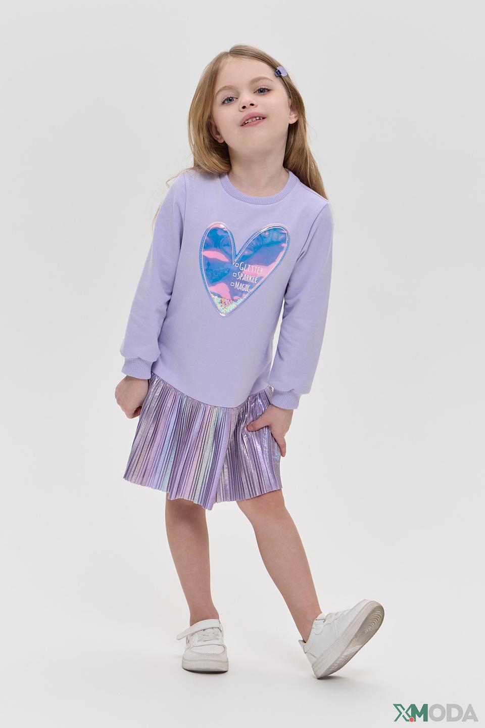 Платье Choupette дев. с сердцем лавандовое