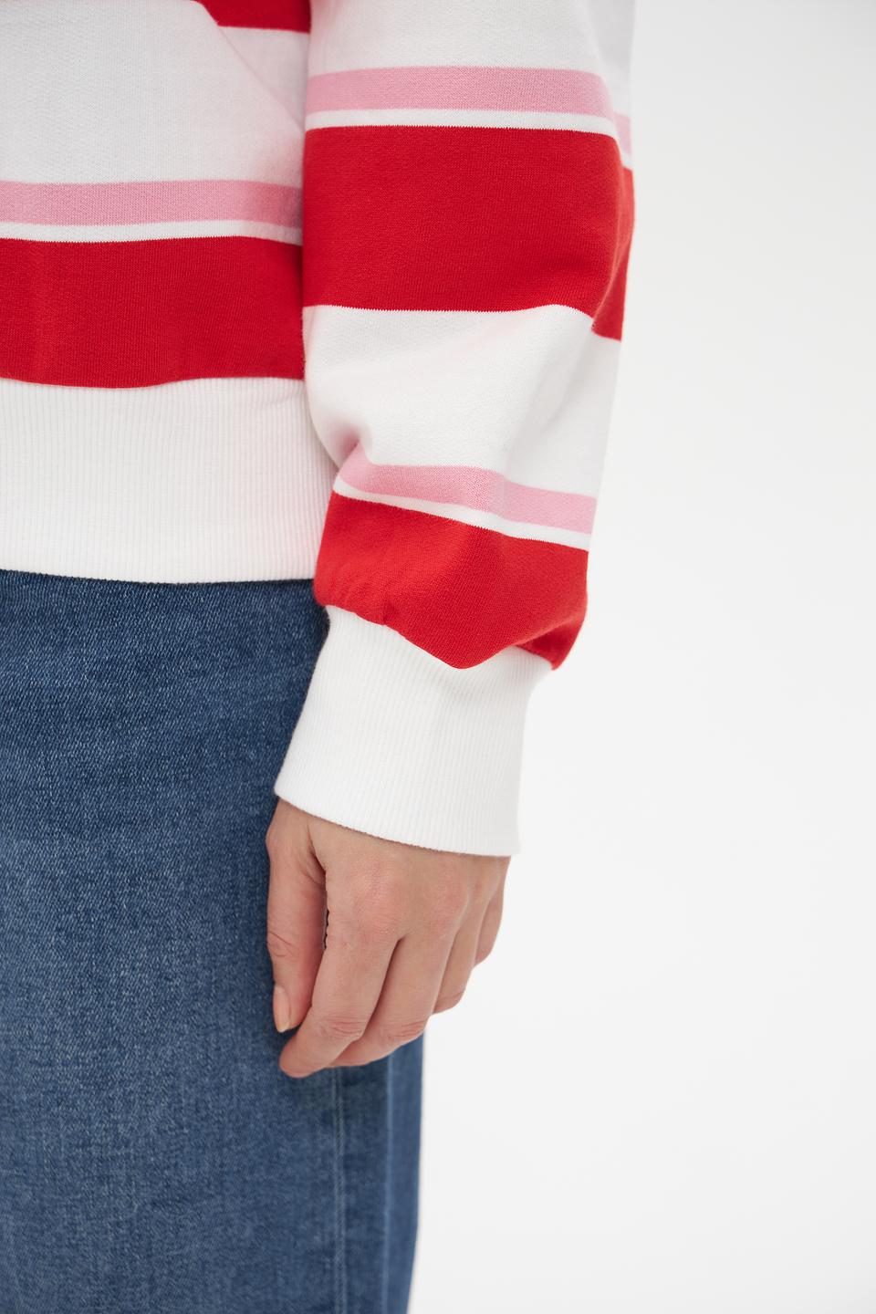 Пуловер Tom Tailor в полоску красный