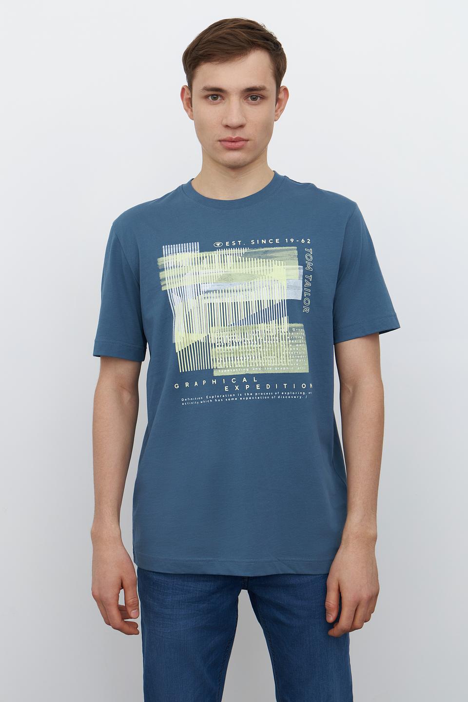 Футболка Tom Tailor графичный синий