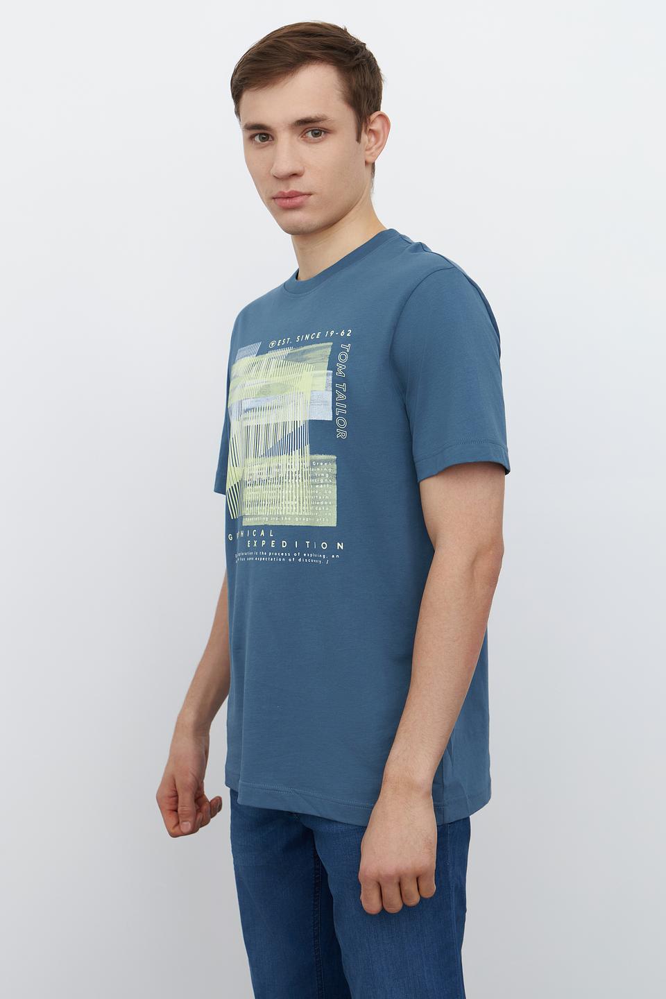 Футболка Tom Tailor графичный синий