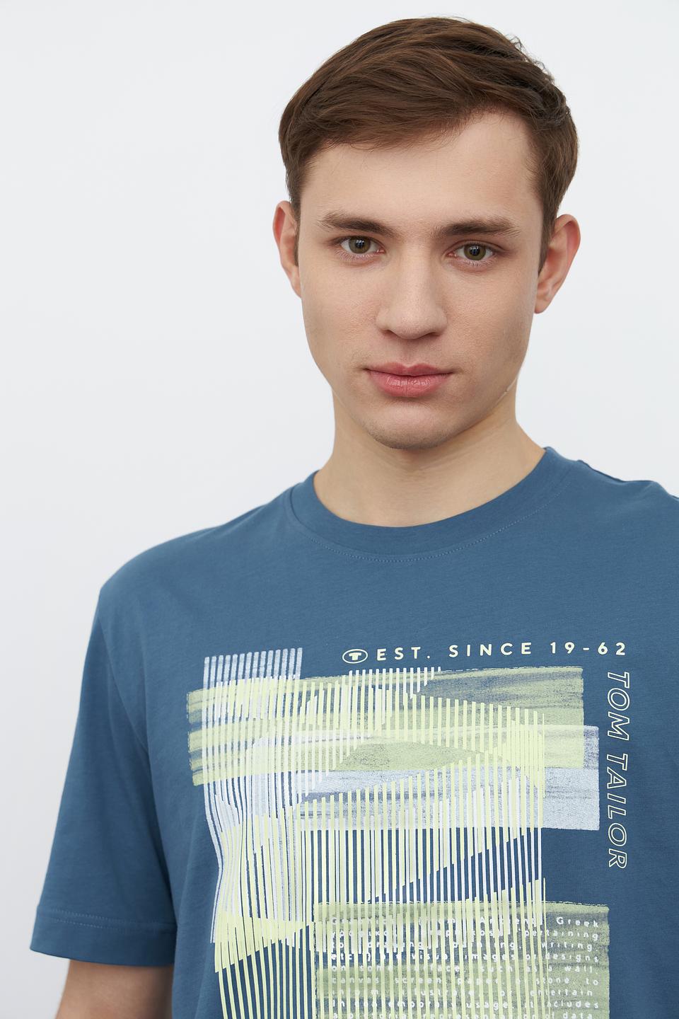 Футболка Tom Tailor графичный синий