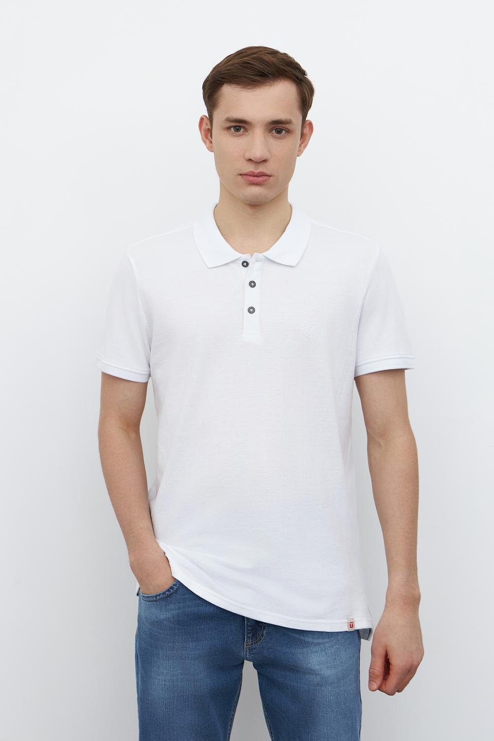 Поло Time Zone мужское белое