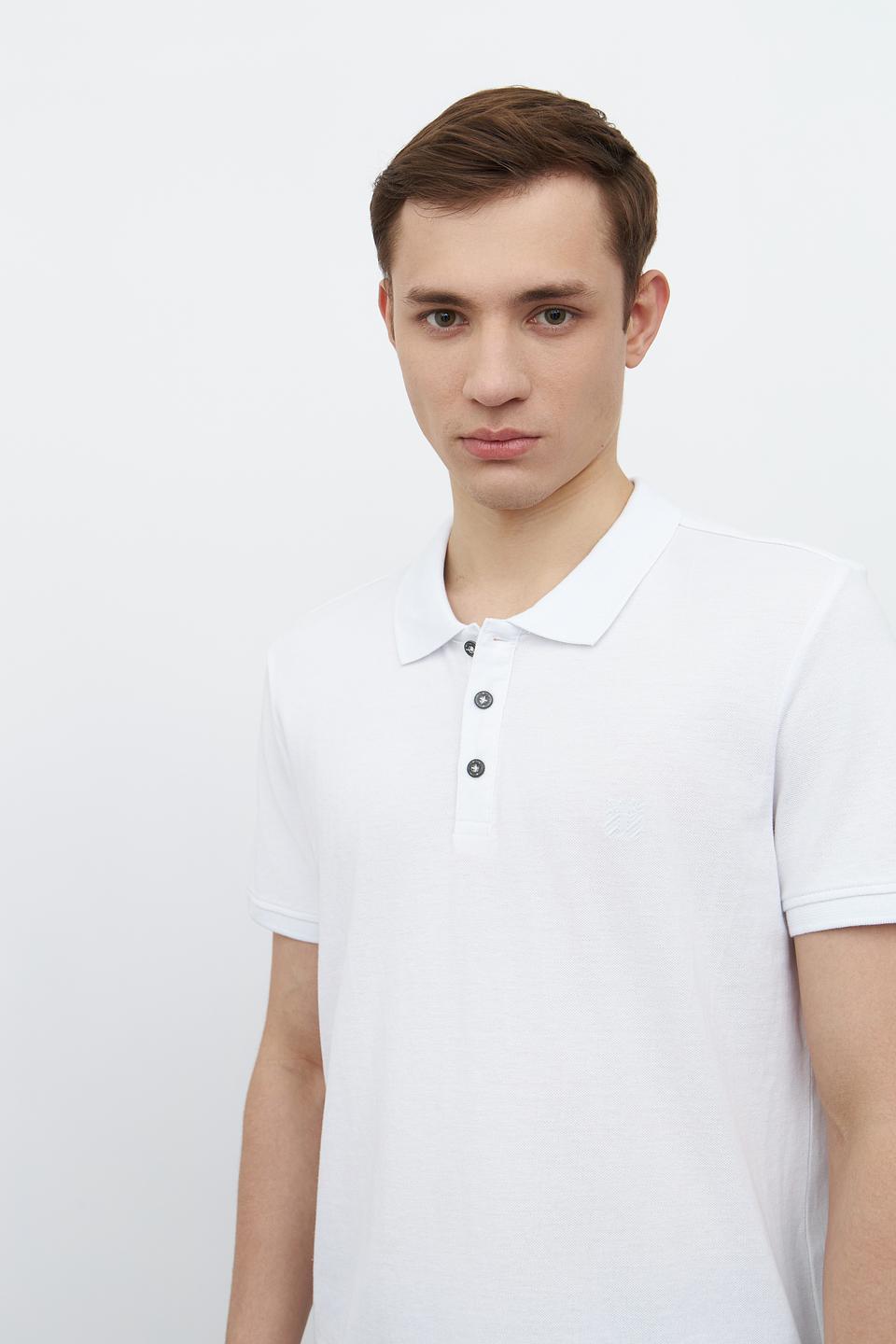 Поло Time Zone мужское белое