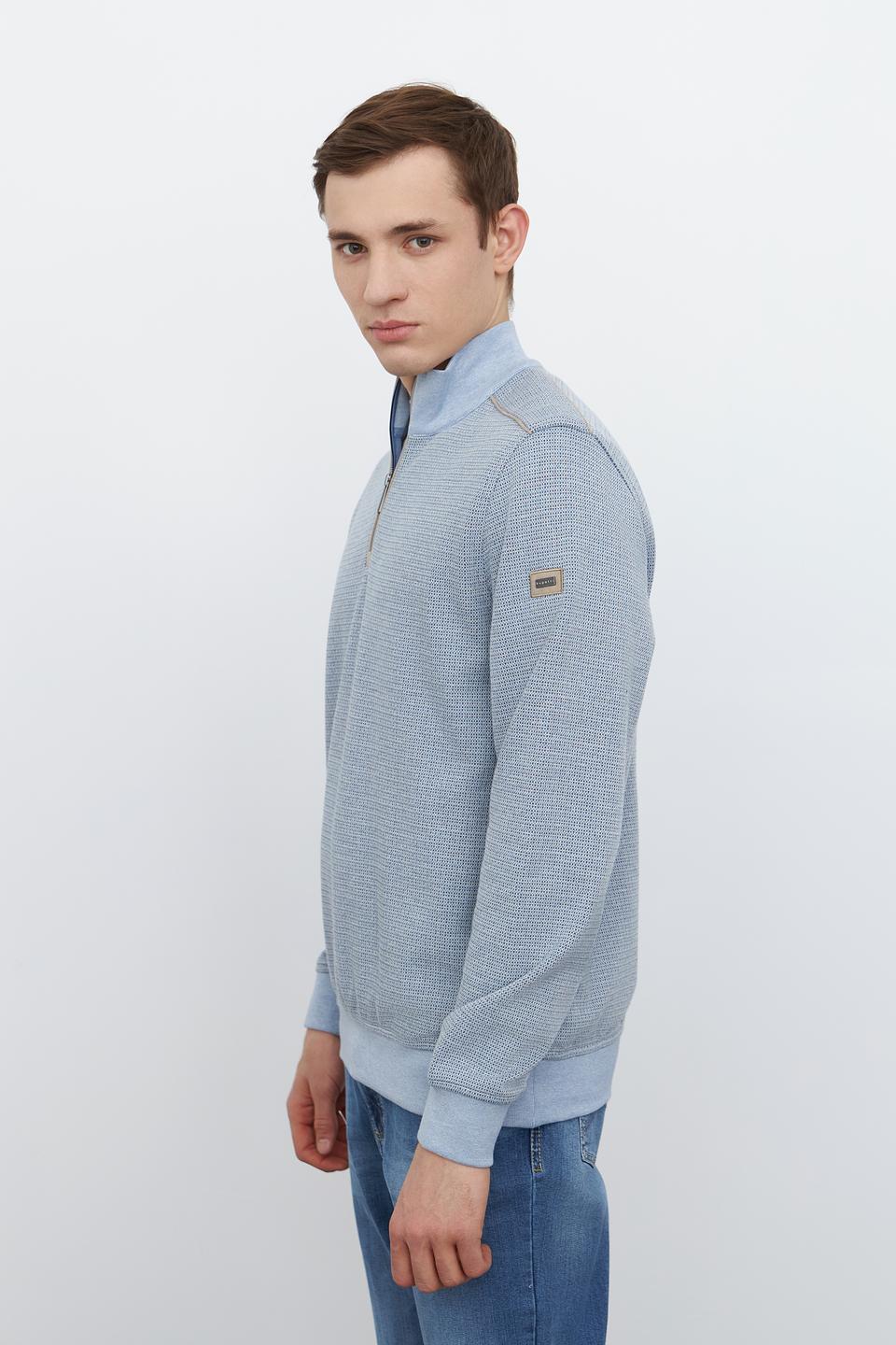 Джемпер Bugatti с молнией голубой