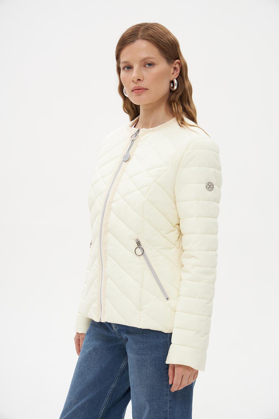 Куртка District стеганая кремовая