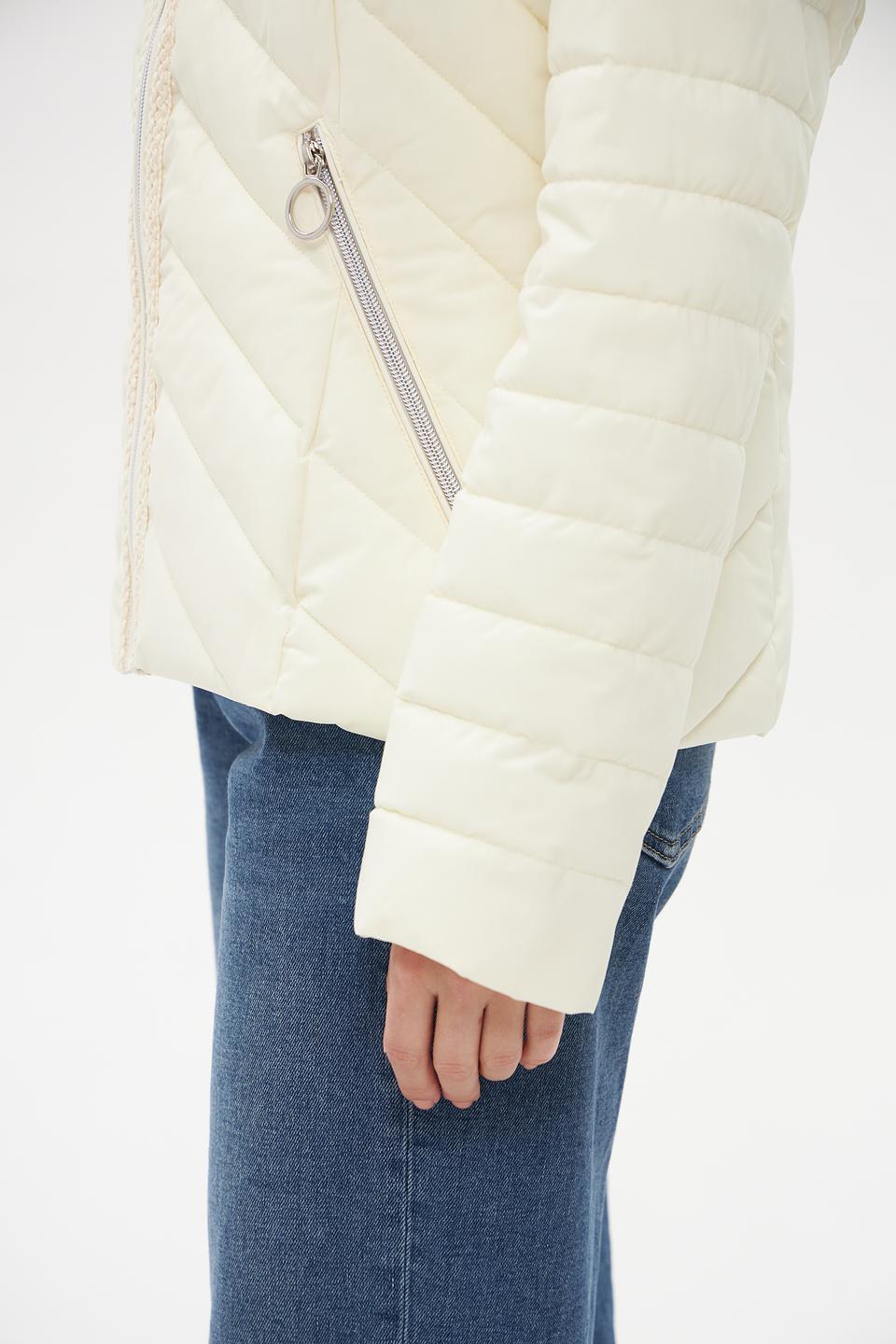 Куртка District стеганая кремовая