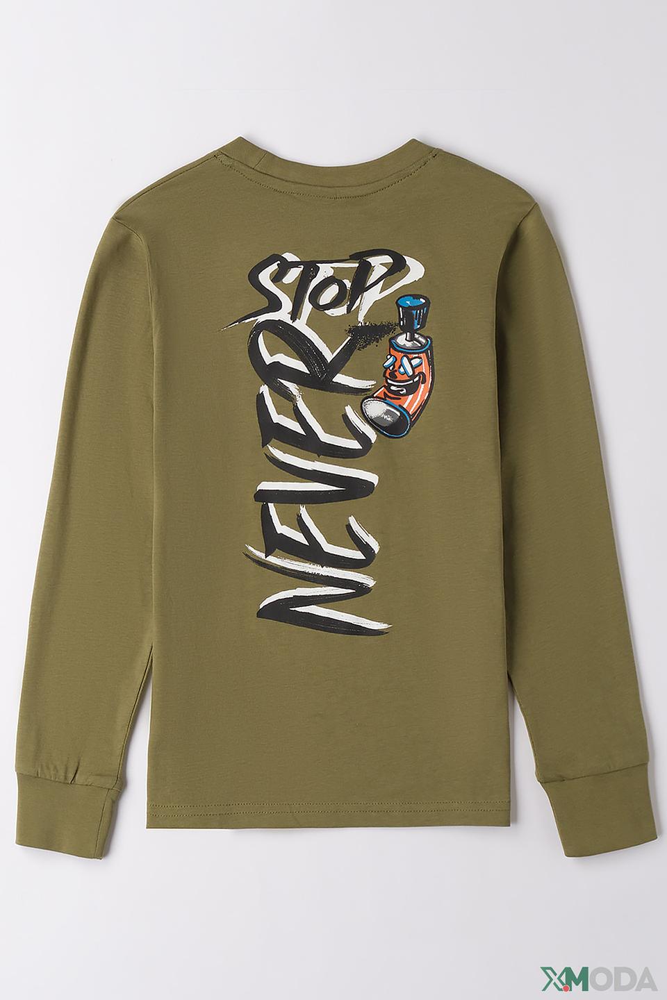 Джемпер Sarabanda с принтом хаки