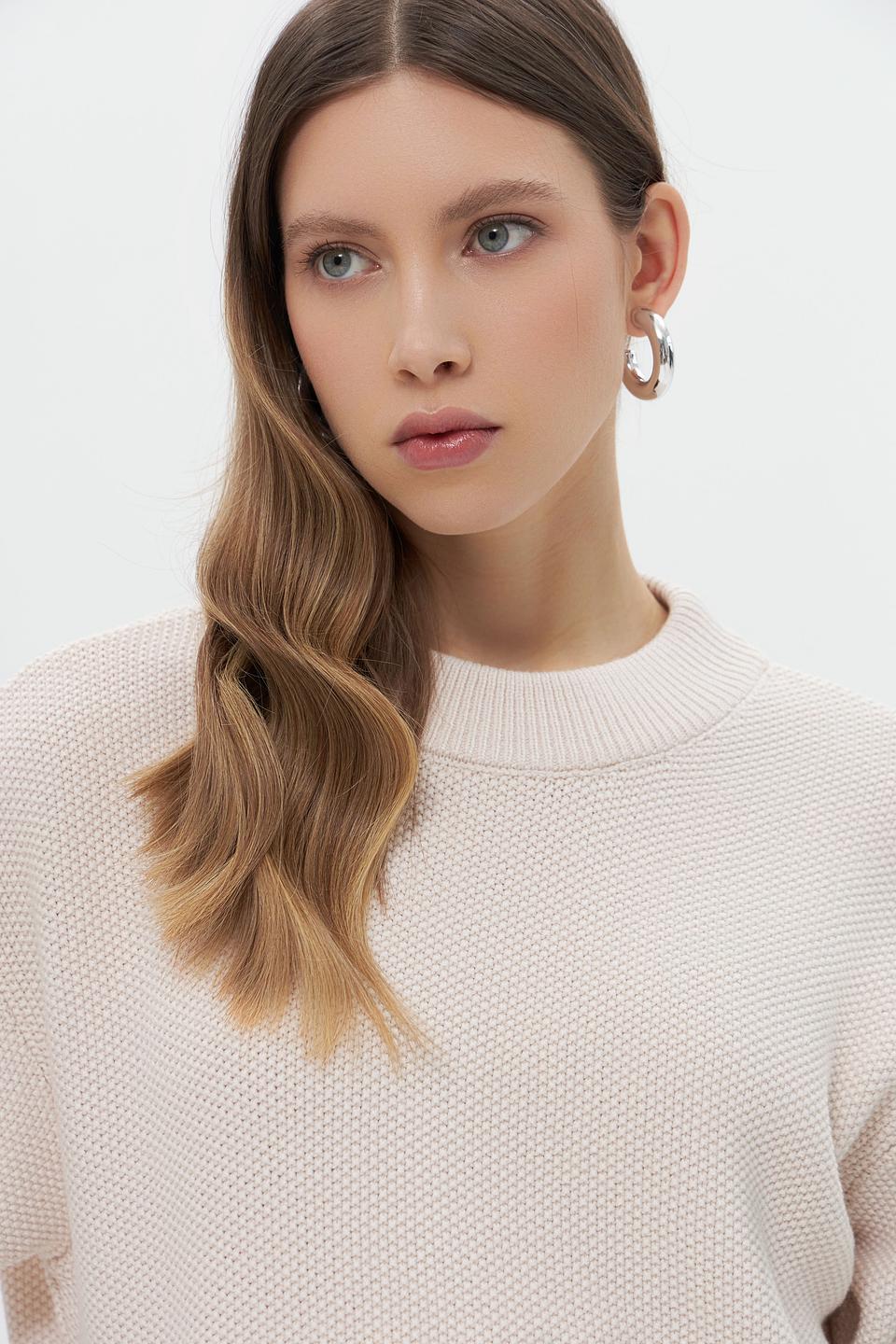 Пуловер More and More бежевый