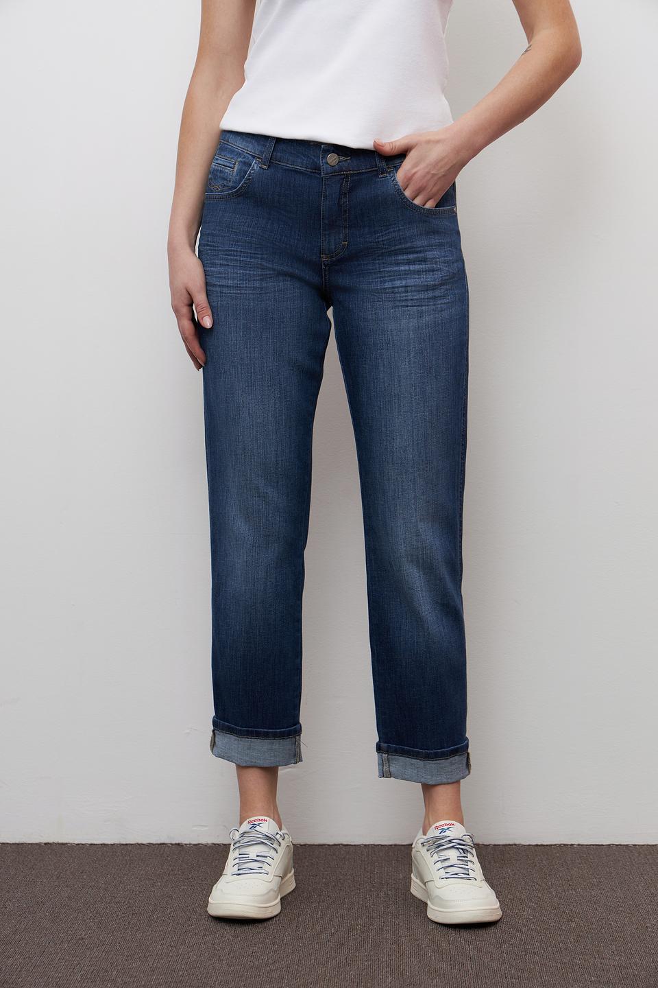 Джинсы Angels укороченные тёмно-синие