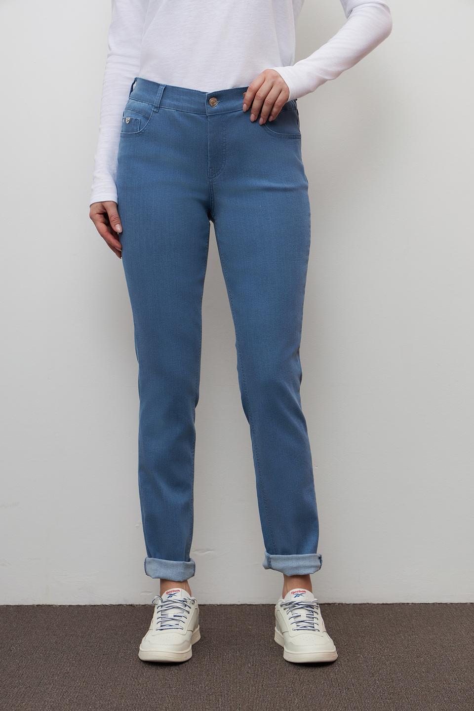 Джинсы Gardeur голубые с манжетами