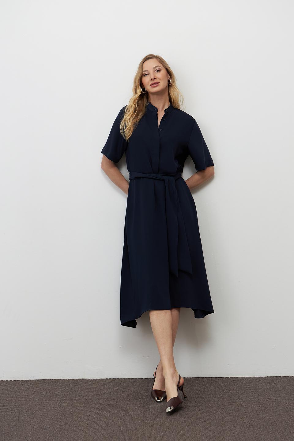 Платье рубашка Seidensticker тёмно-синее