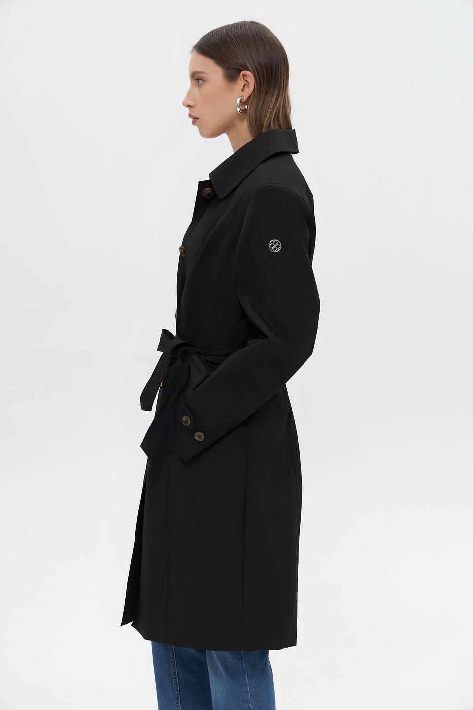 Плащ District классический чёрный