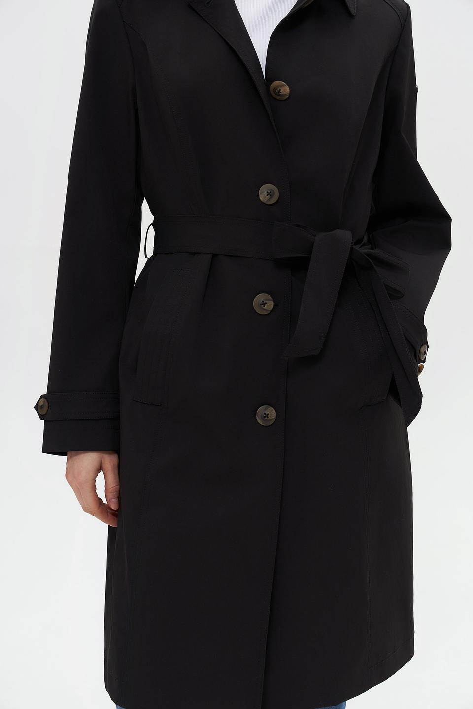 Плащ District классический чёрный