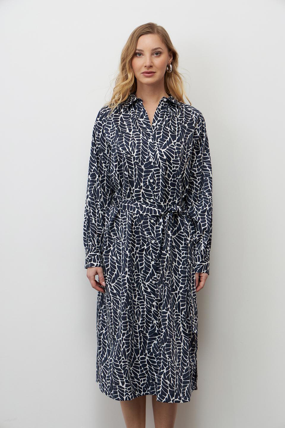 Платье Bugatti с принтом листьев