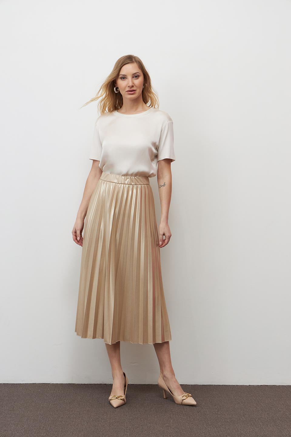 Юбка Lecomte плиссированная золотистая