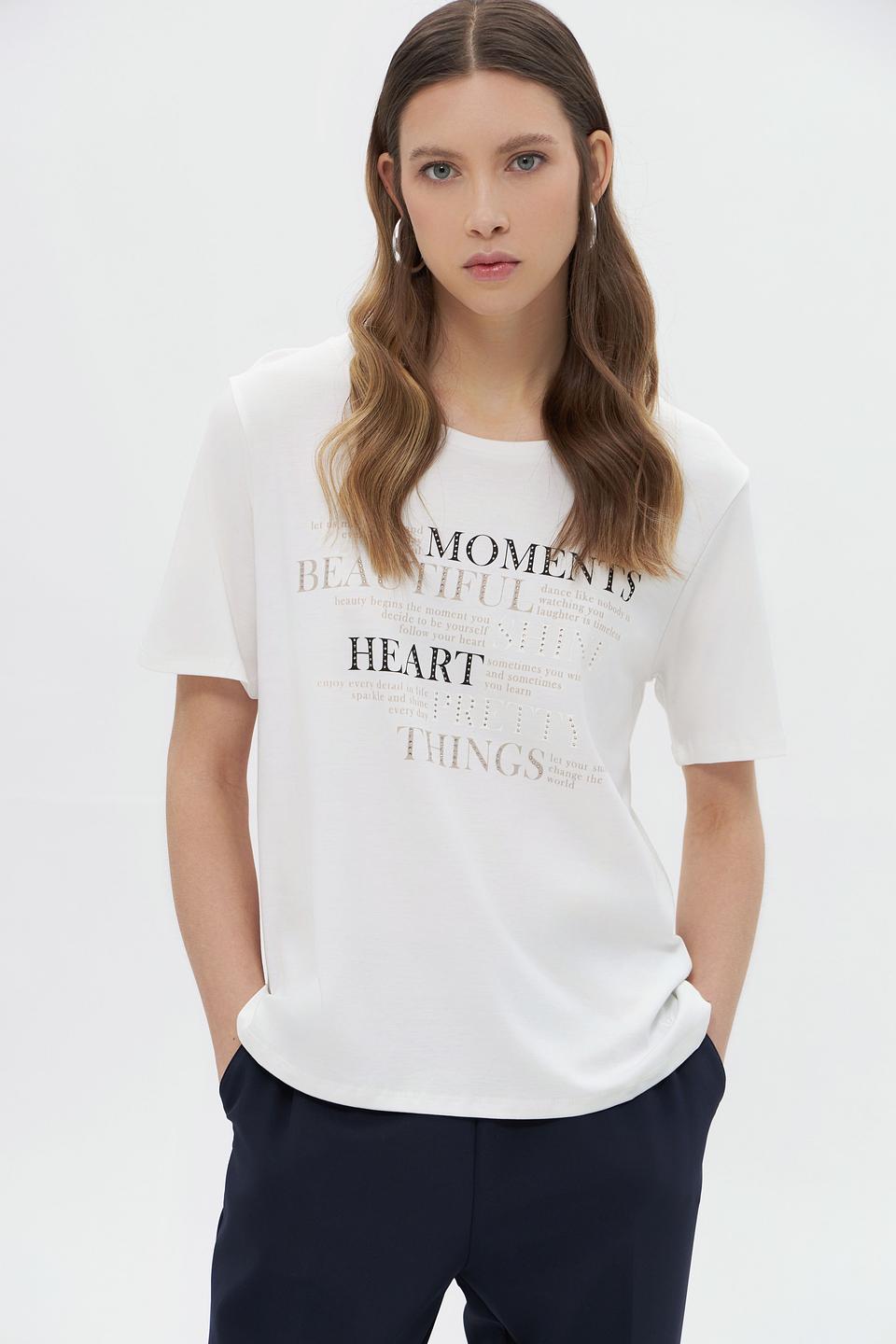 Футболка Monari с принтом белый