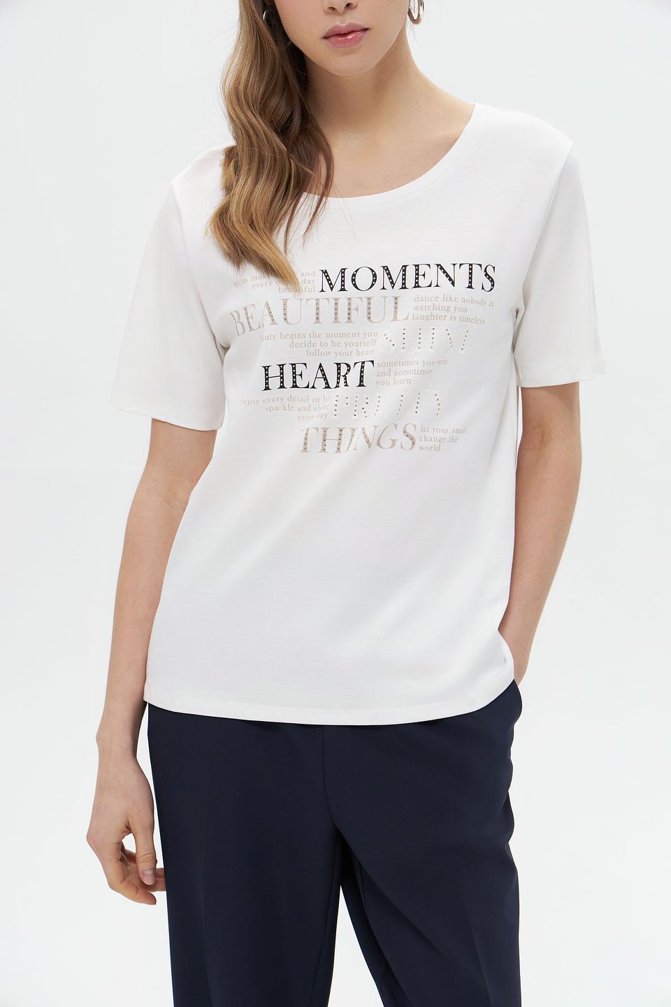 Футболка Monari с принтом белый