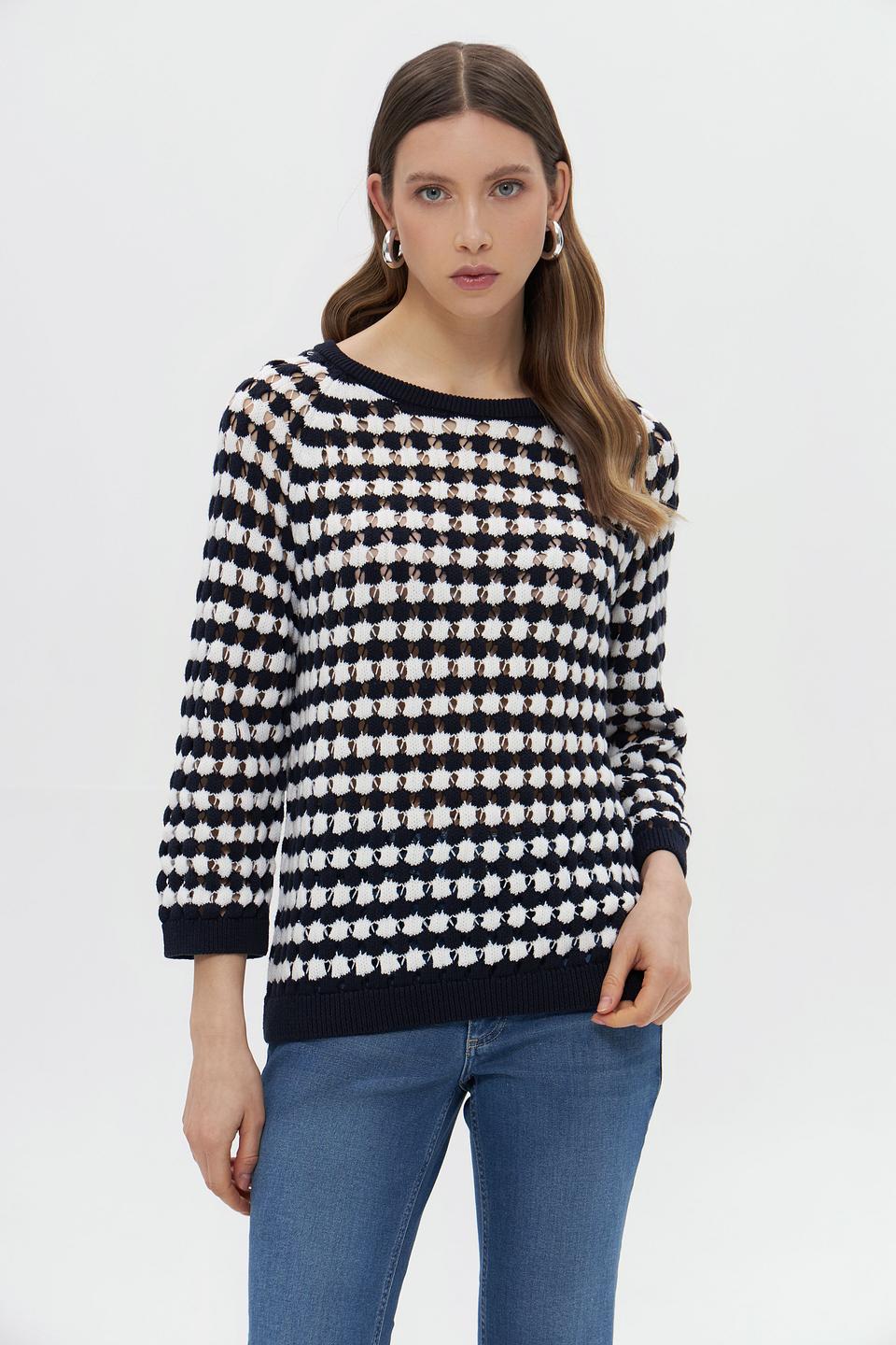 Пуловер Monari в полоску